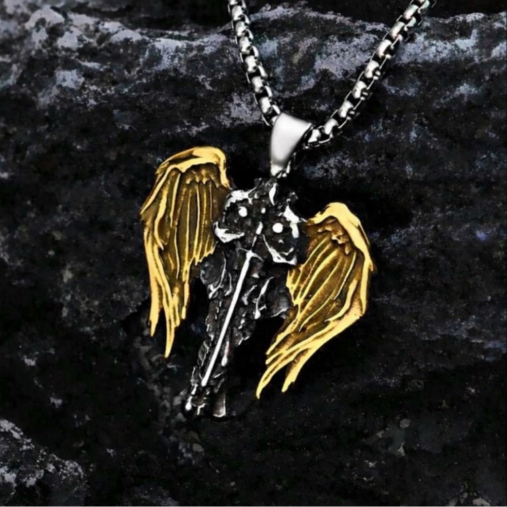 Archangel Michael Celtic Cross Saint Religious Catholic Protection Medal Pendant - Picture 13 of 15
